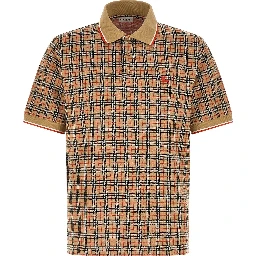 Beige Viscose Polo Shirt