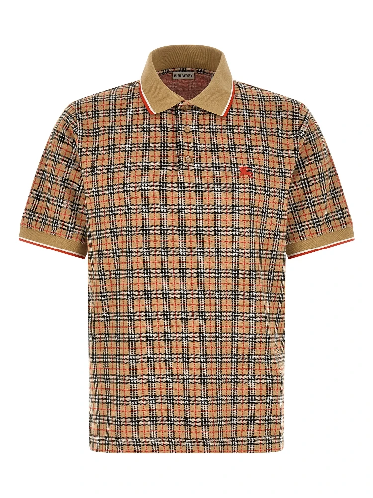 Beige Viscose Polo Shirt