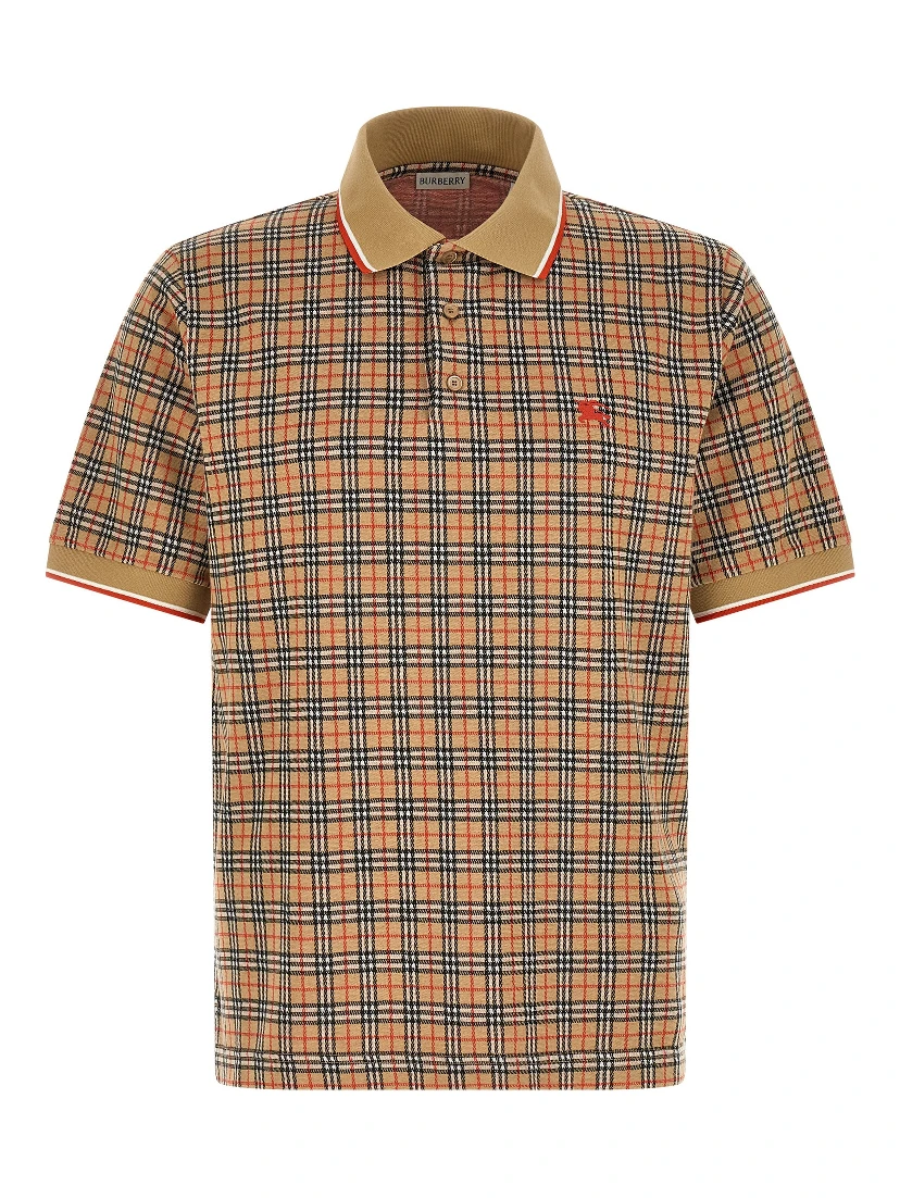 Beige Viscose Polo Shirt