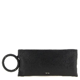 Black Lambskin Clutch Bag