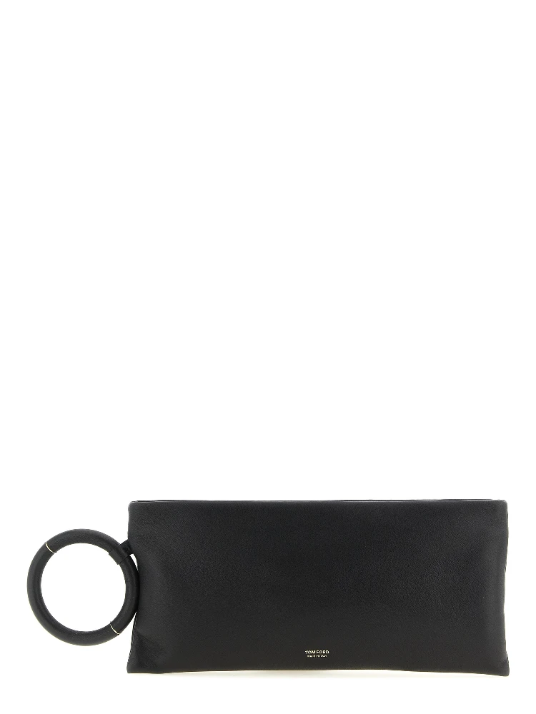 Black Lambskin Clutch Bag