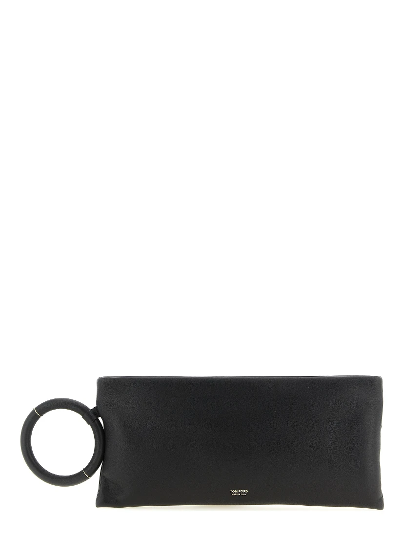 Black Lambskin Clutch Bag