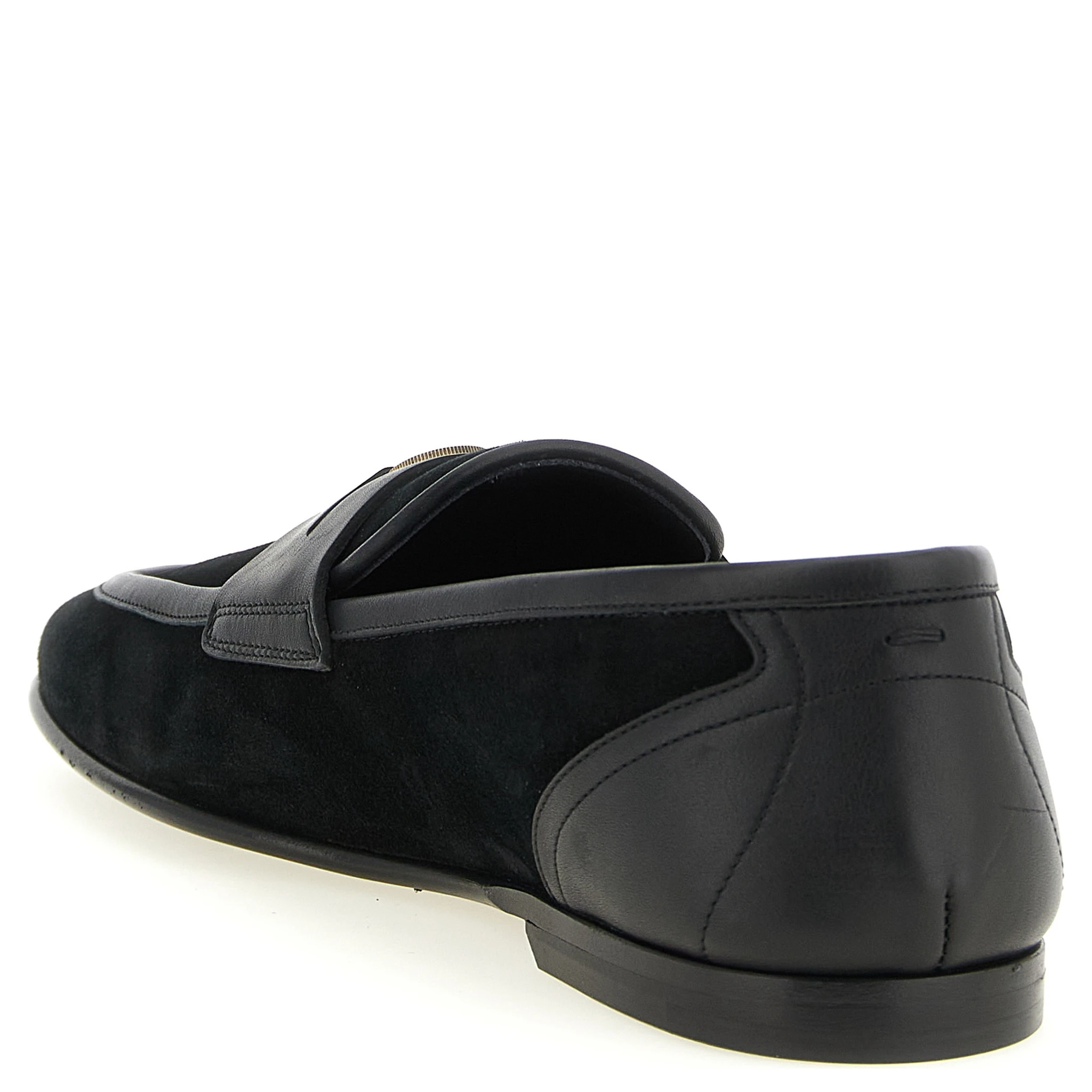 Black Calfskin Slip-On Loafers
