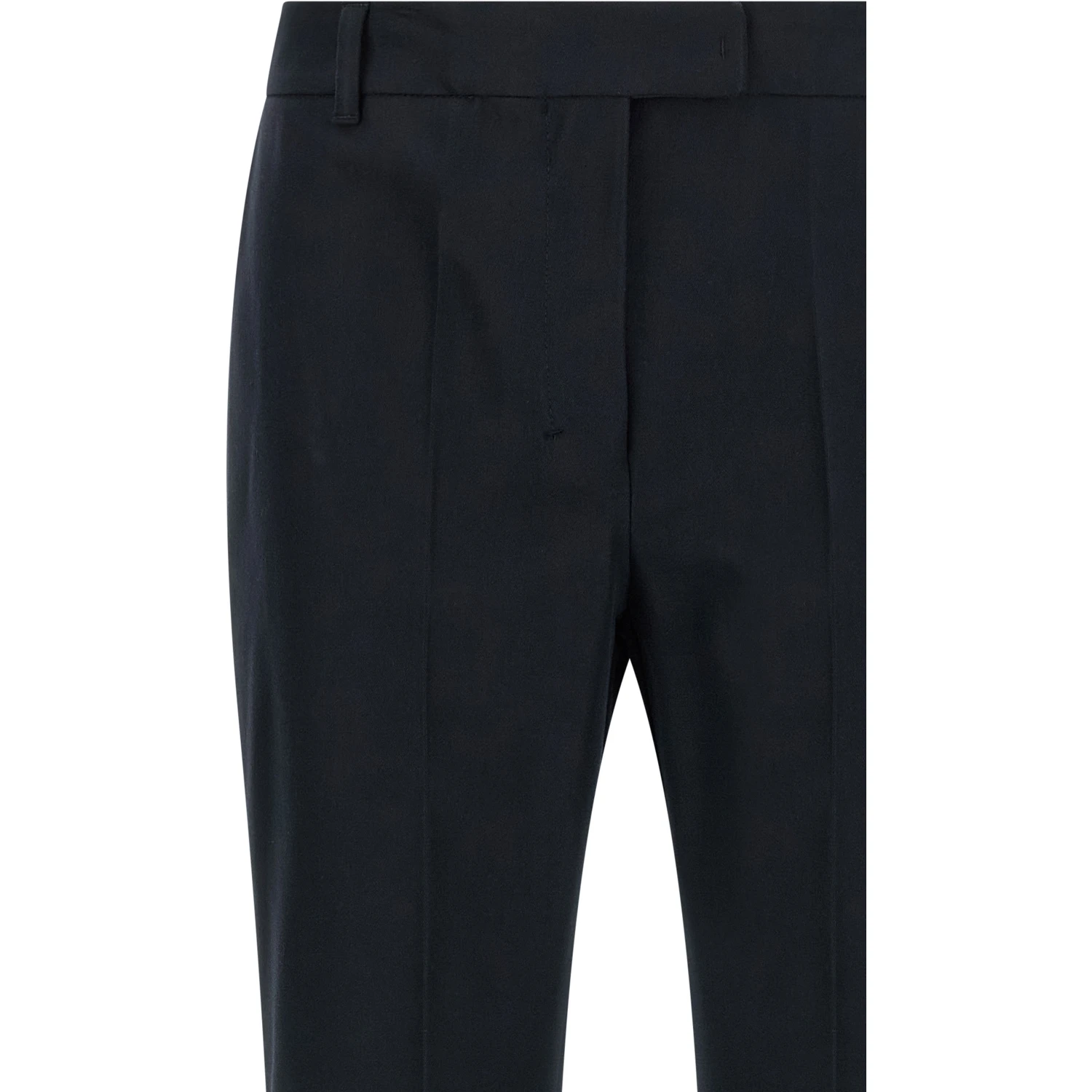 Blue Cotton Flared Pants