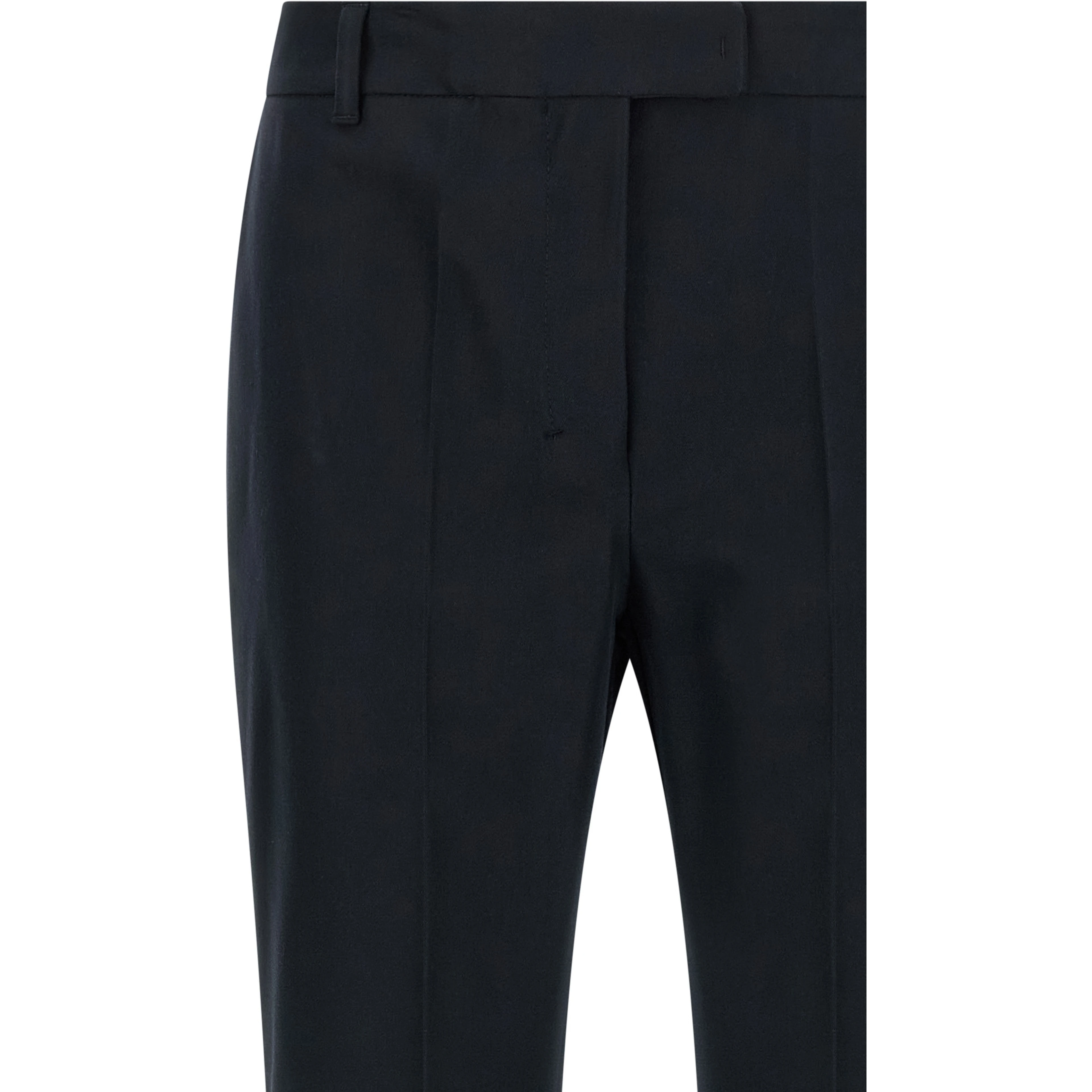 Blue Cotton Flared Pants