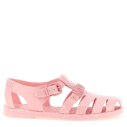 Multicolor Pvc Flat Sandals