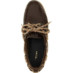 Brown Cowhide Slip-On Loafers