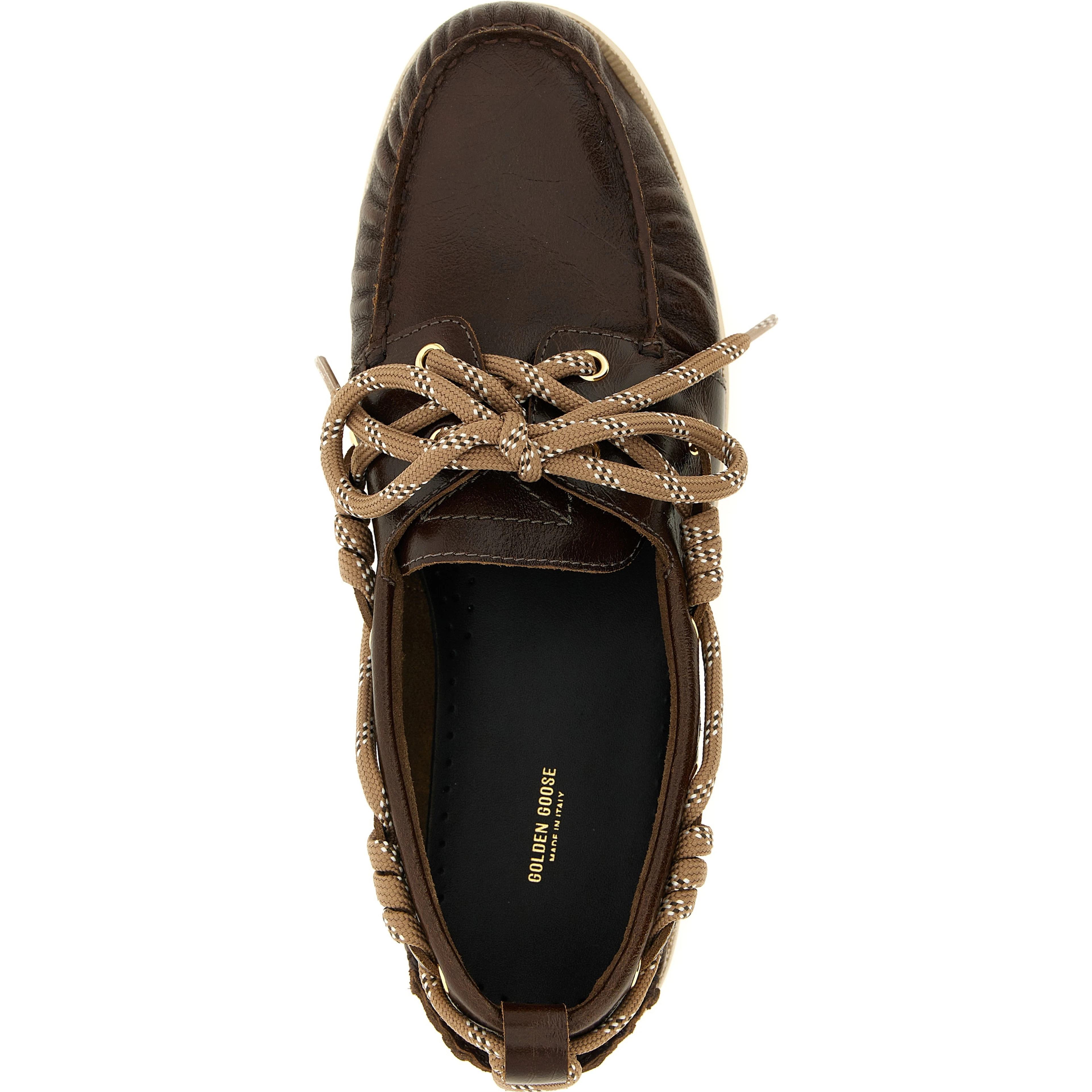 Brown Cowhide Slip-On Loafers