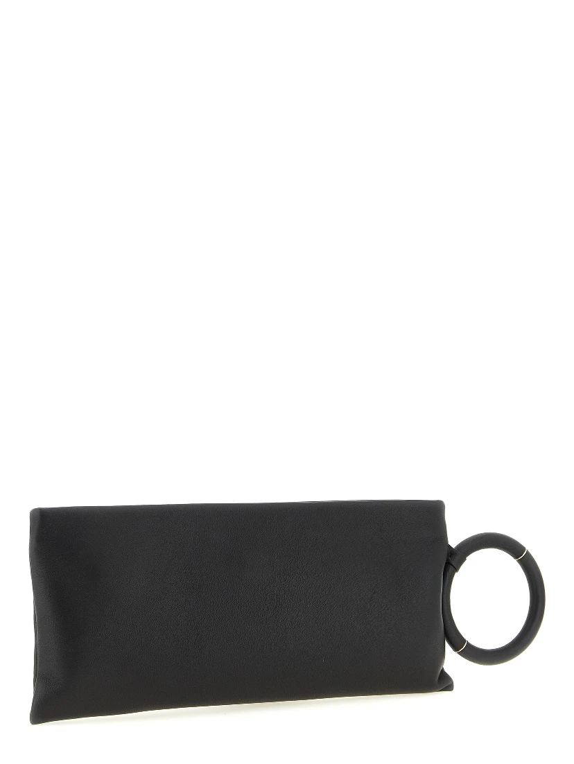 Black Lambskin Clutch Bag