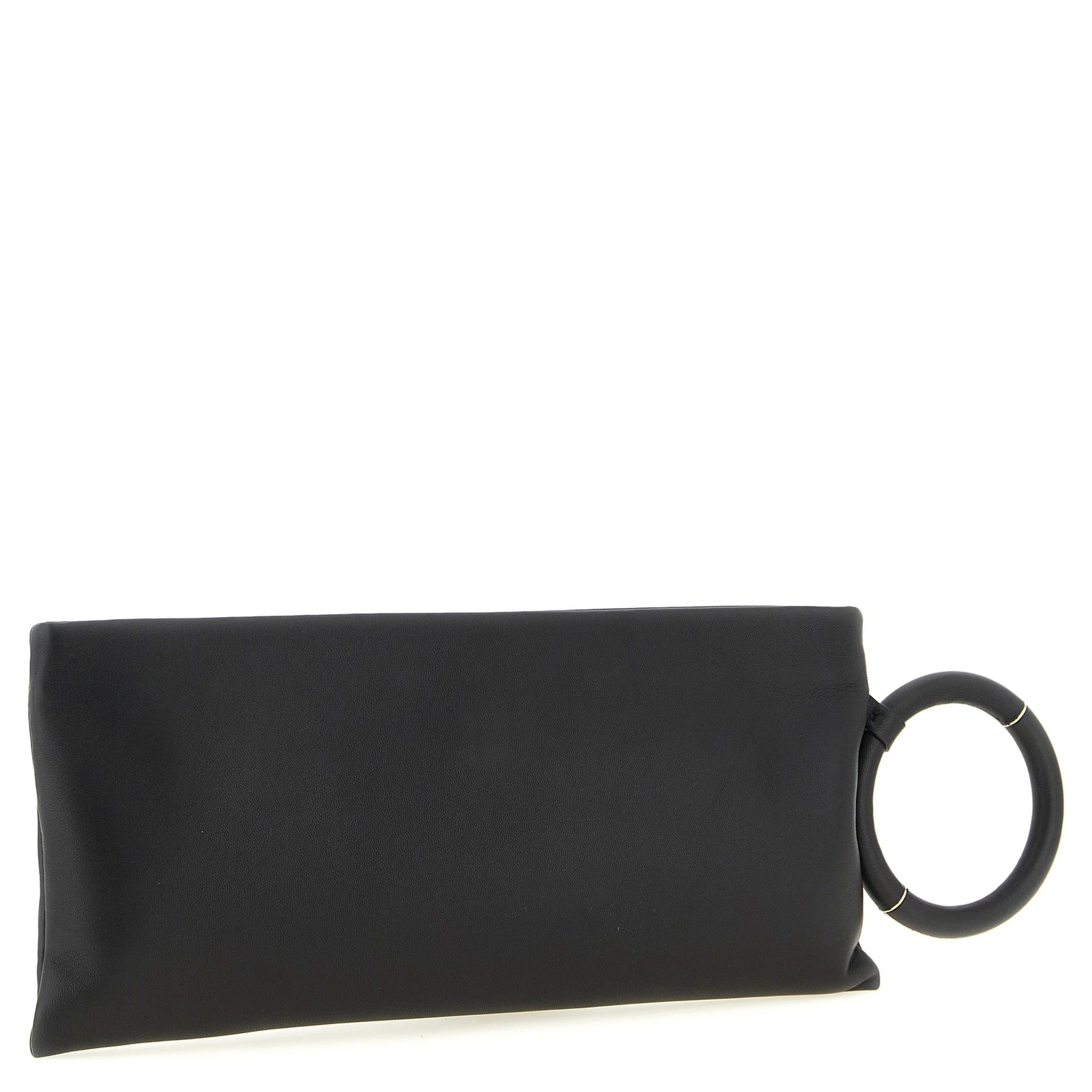 Black Lambskin Clutch Bag