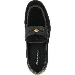 Black Calfskin Slip-On Loafers