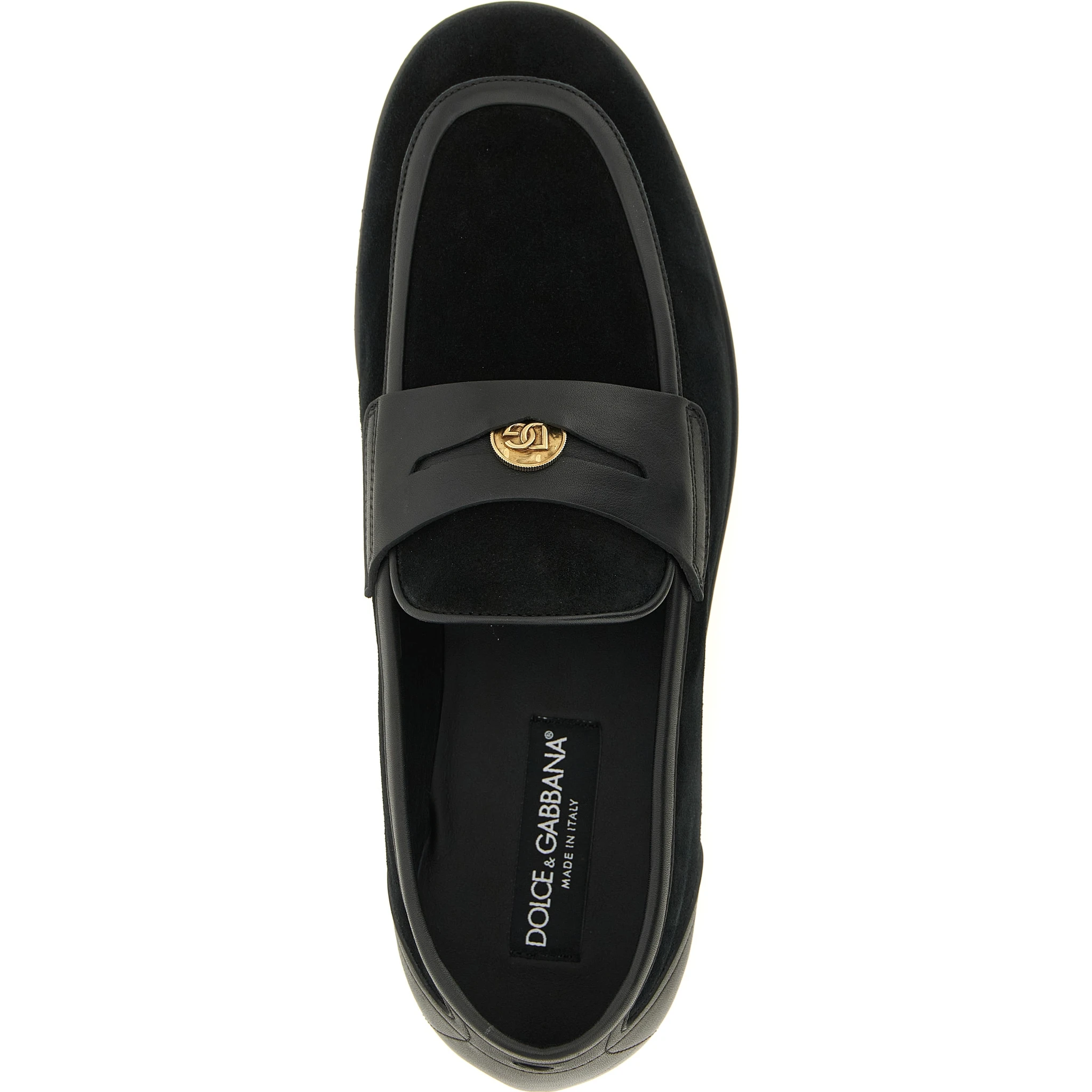 Black Calfskin Slip-On Loafers