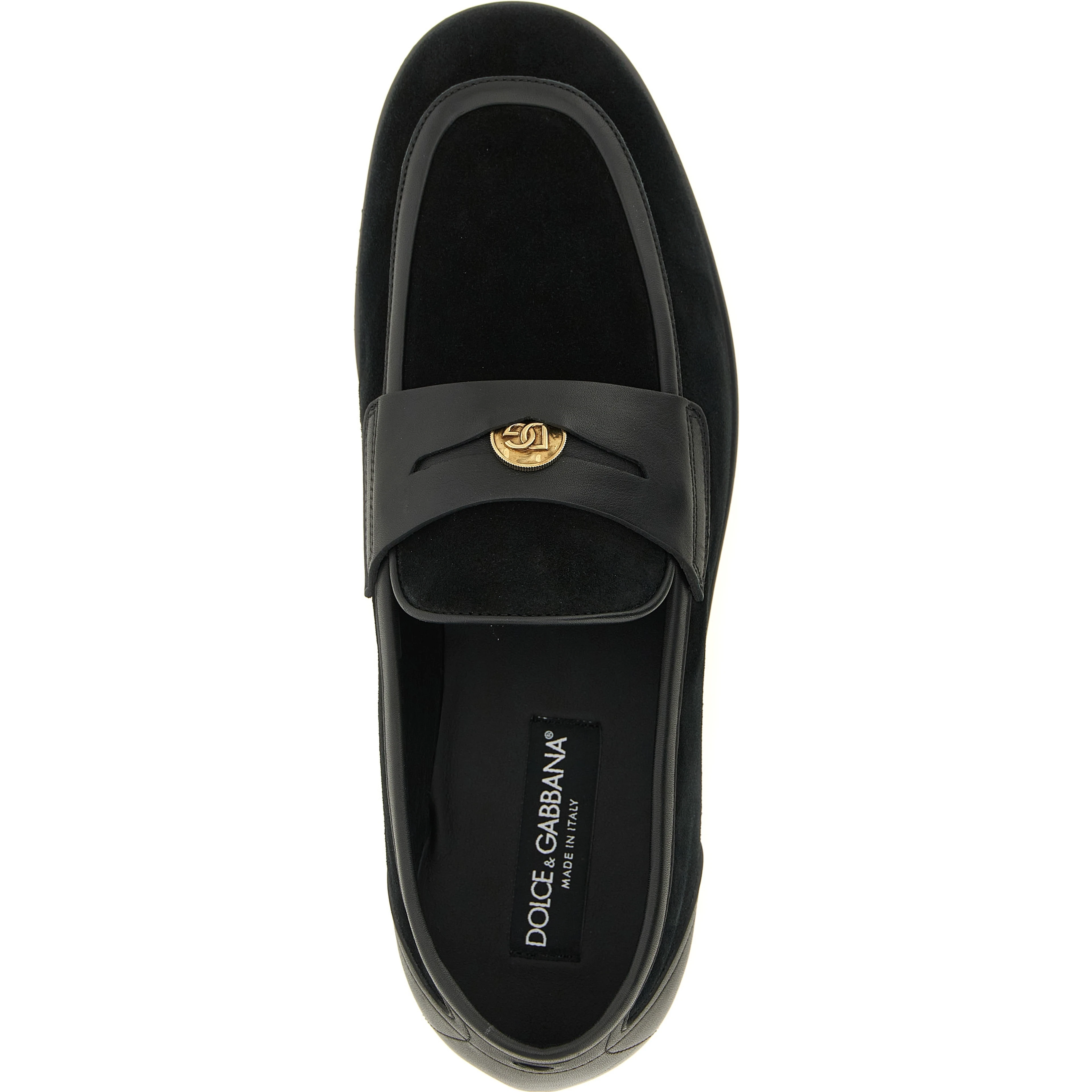 Black Calfskin Slip-On Loafers