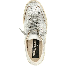 Silver Cowhide Low Top Sneakers