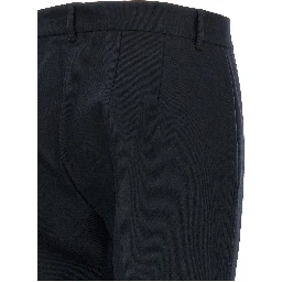 Blue Cotton Flared Pants