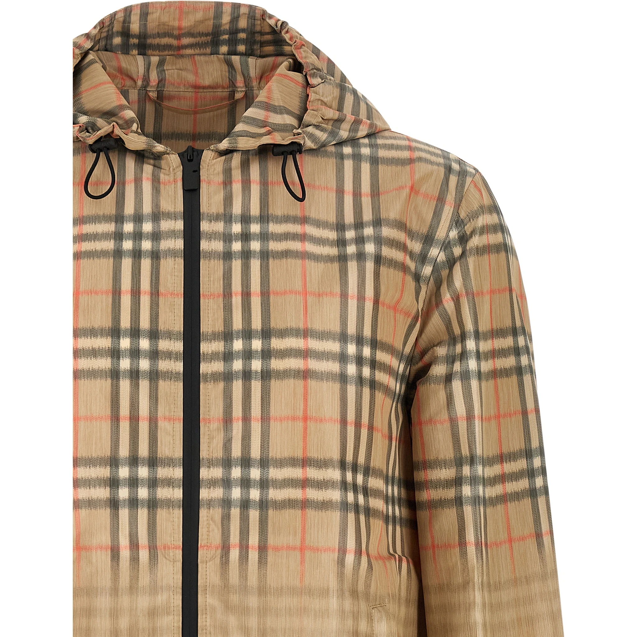 Beige Viscose Shell Jacket