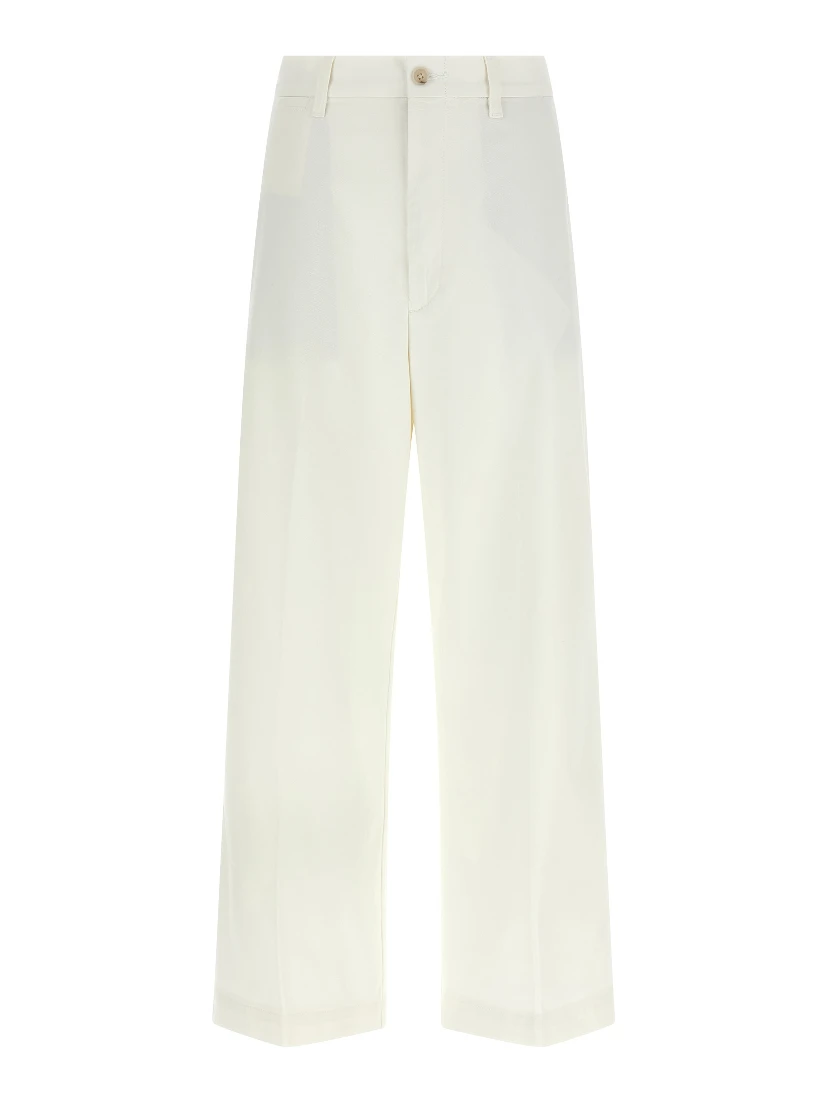 White Cotton Chino Pants
