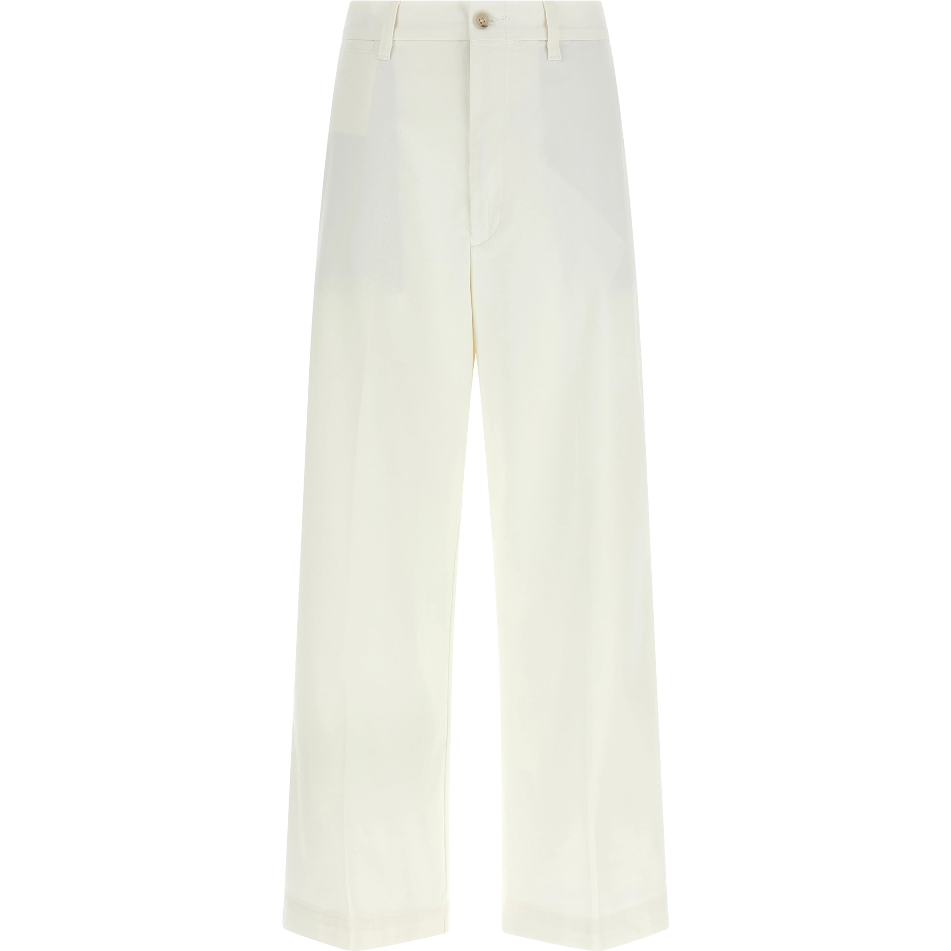 White Cotton Chino Pants