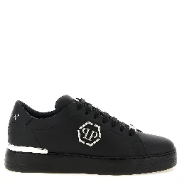 Black Calfskin Low Top Sneakers