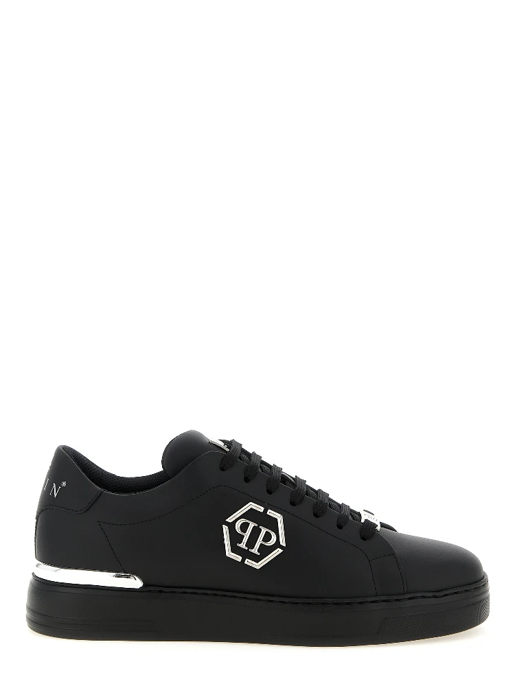 Black Calfskin Low Top Sneakers
