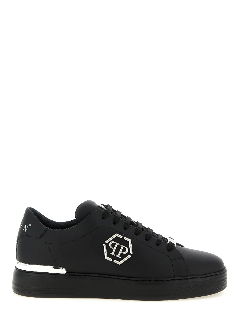 Black Calfskin Low Top Sneakers