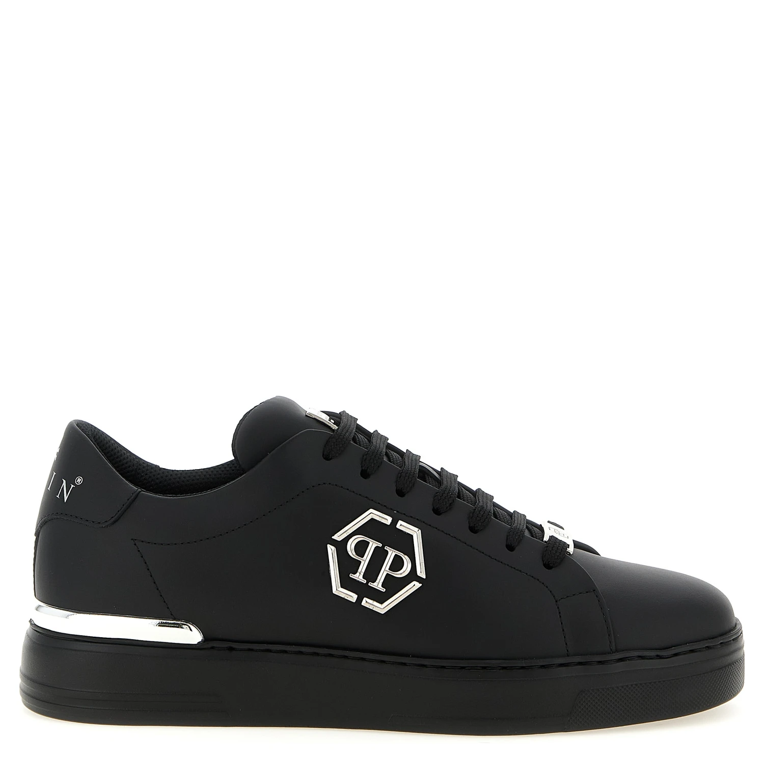Black Calfskin Low Top Sneakers