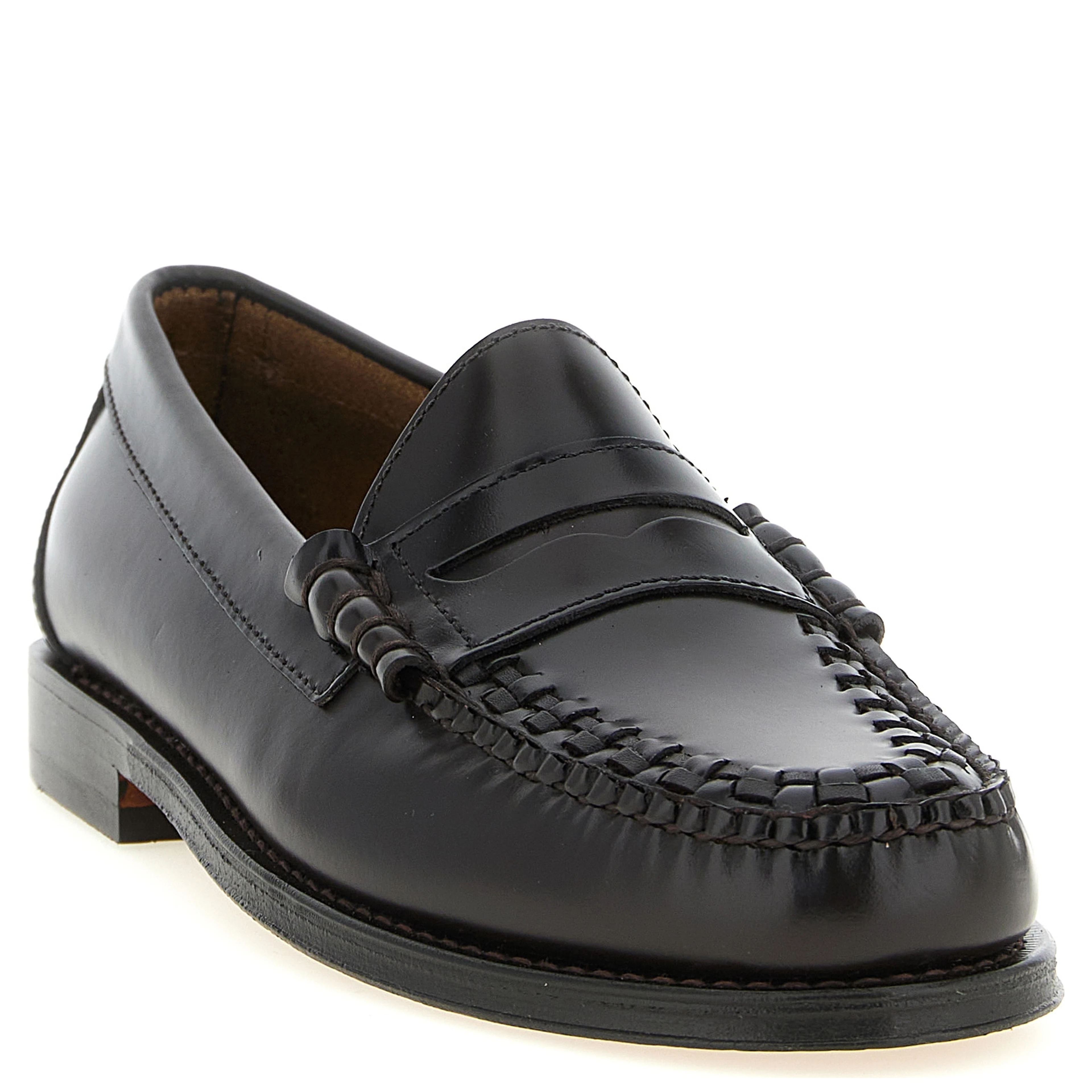 Brown Cowhide Slip-On Loafers