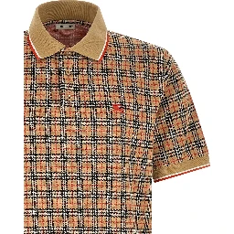 Beige Viscose Polo Shirt