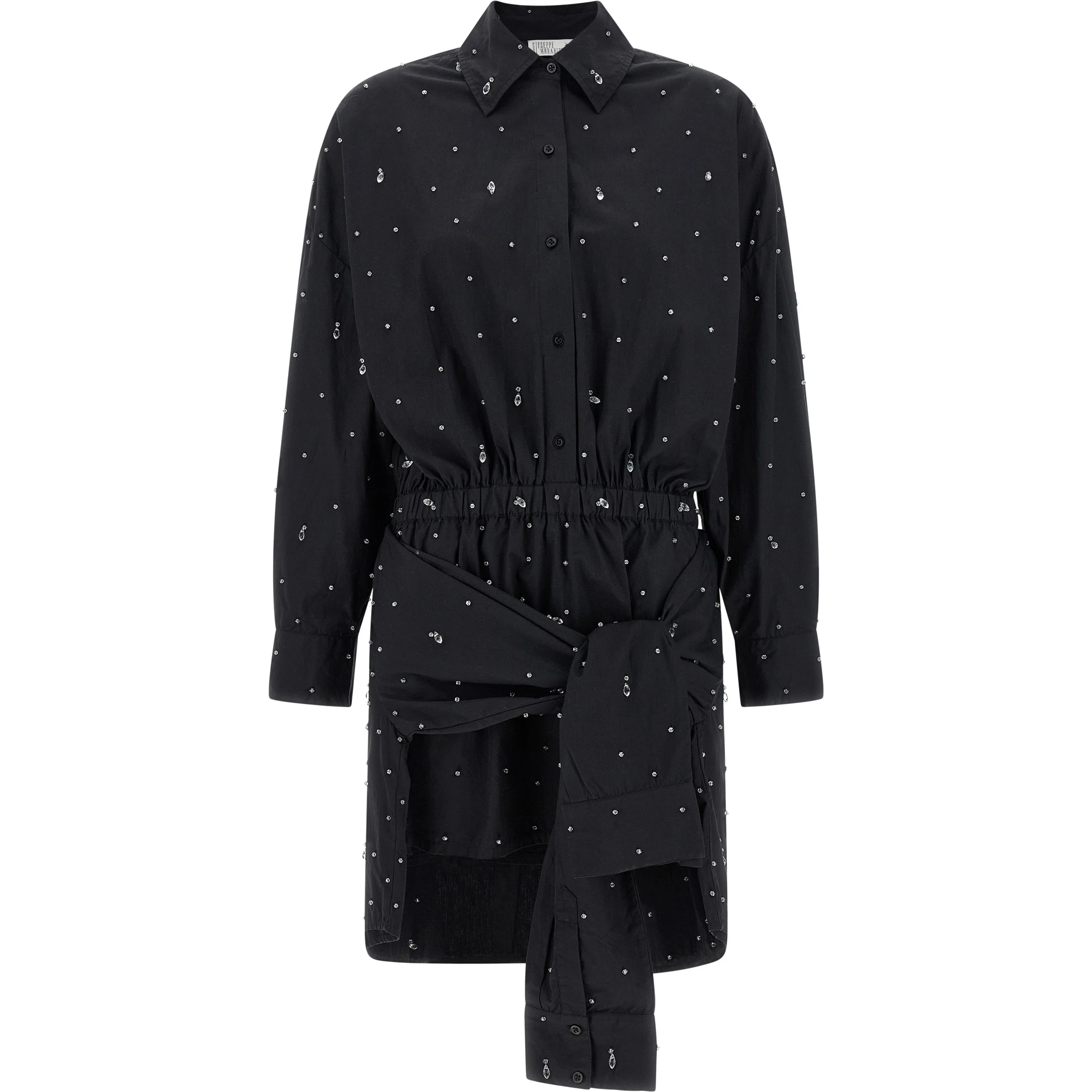 Black Cotton Short Dress