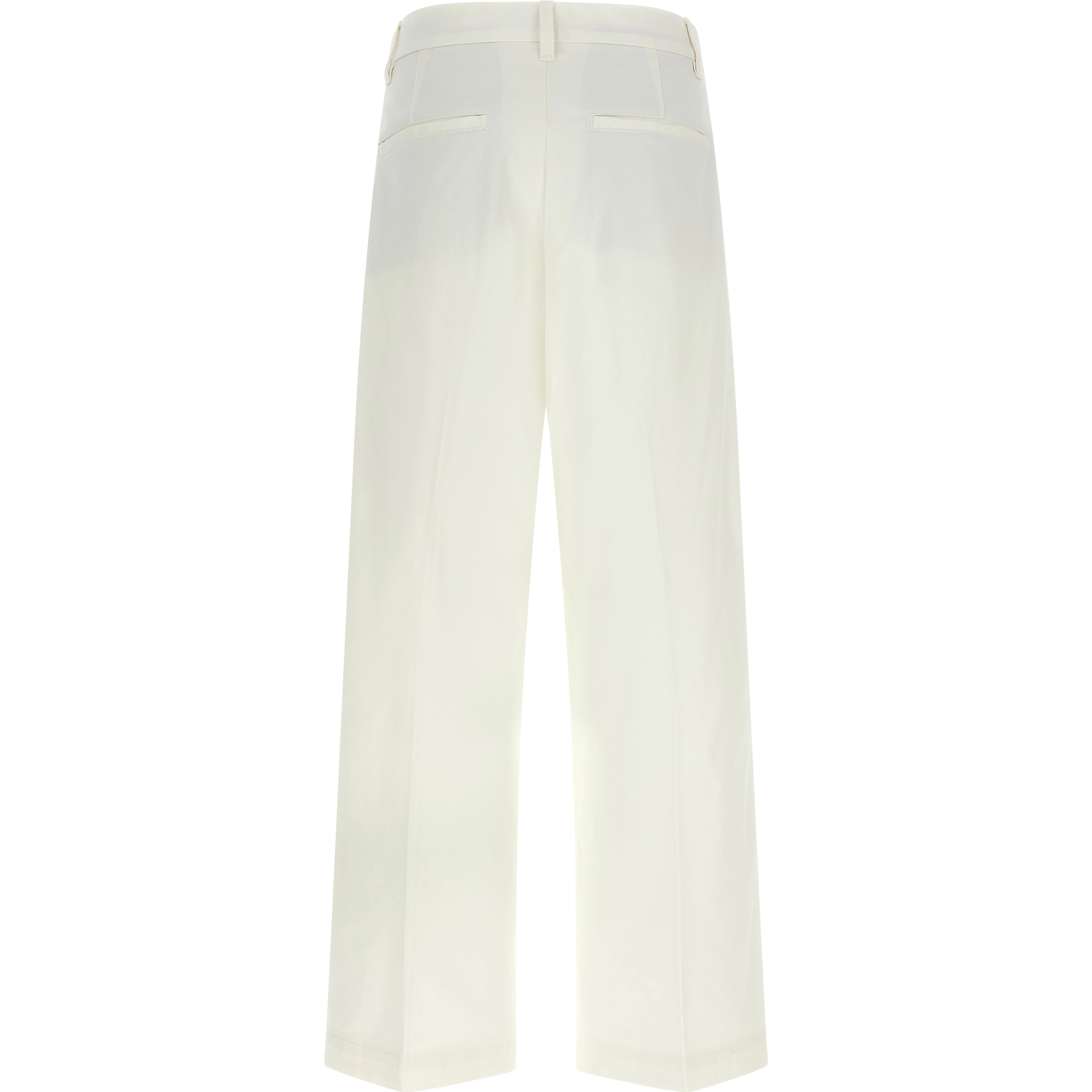 White Cotton Chino Pants
