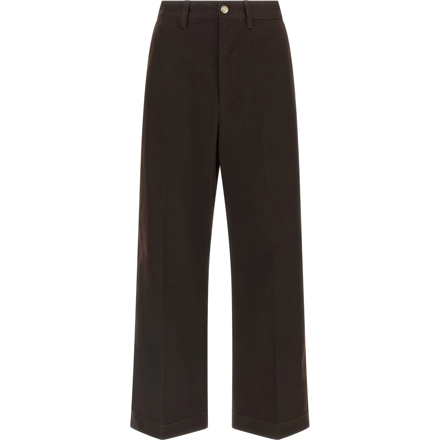 Brown Cotton Chino Pants
