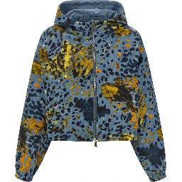 Blue Polyester Shell Jacket