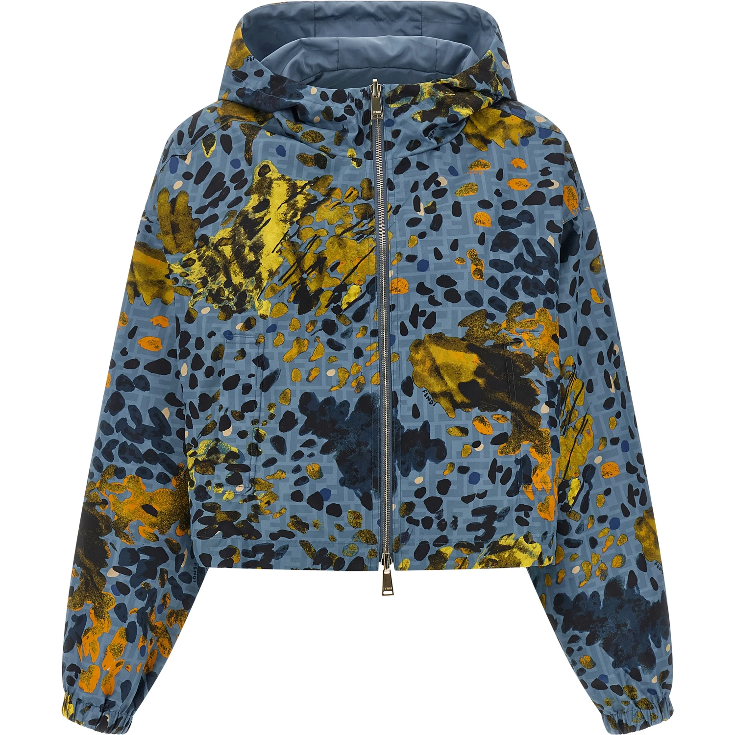 Blue Polyester Shell Jacket