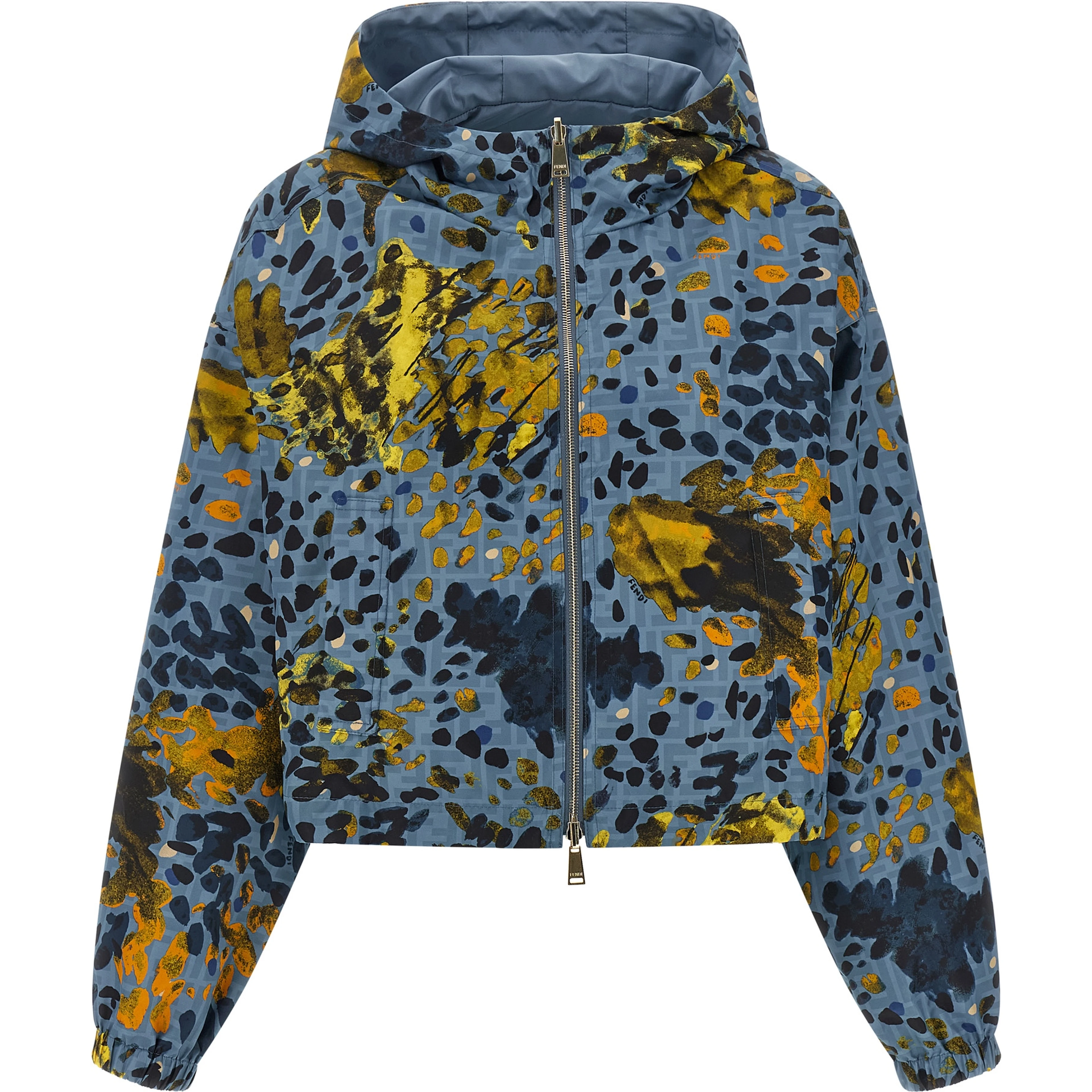 Blue Polyester Shell Jacket