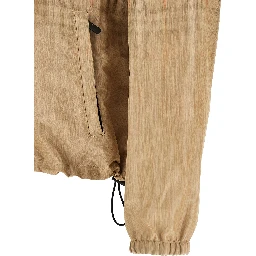 Beige Viscose Shell Jacket