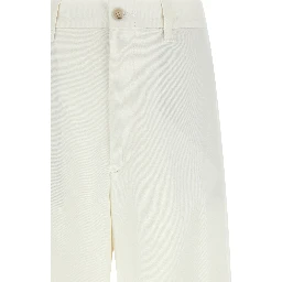 White Cotton Chino Pants