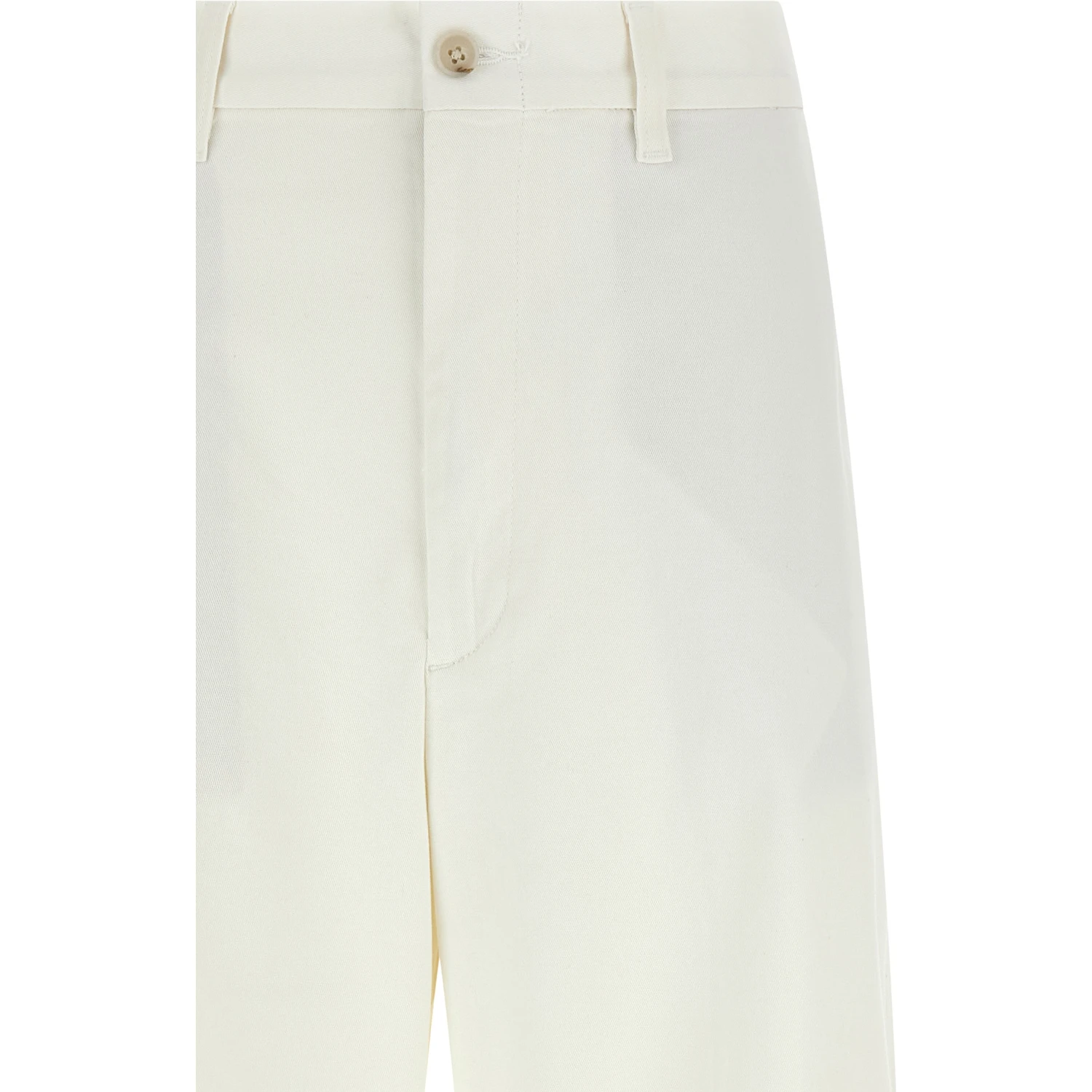 White Cotton Chino Pants