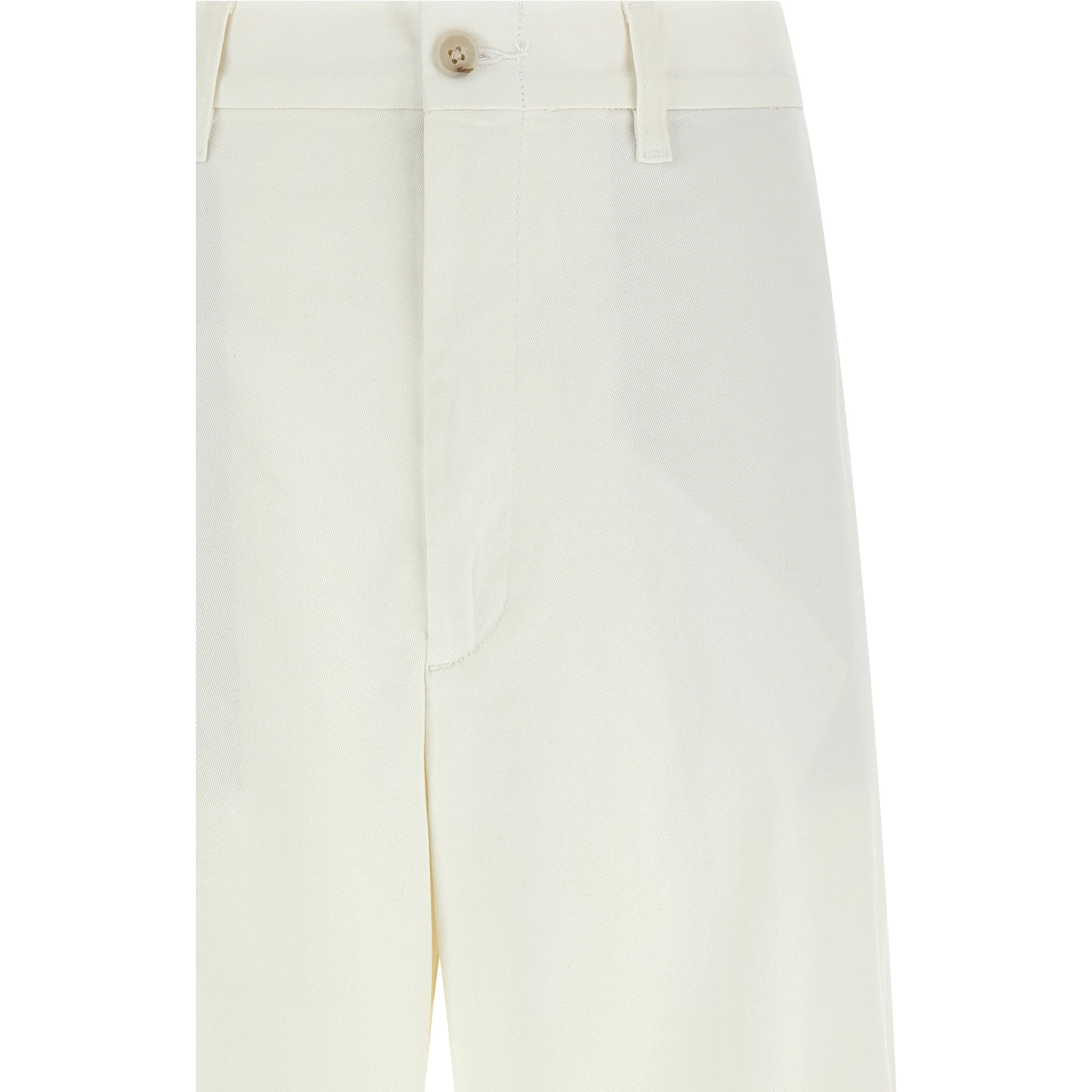 White Cotton Chino Pants