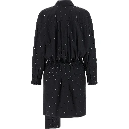 Black Cotton Short Dress