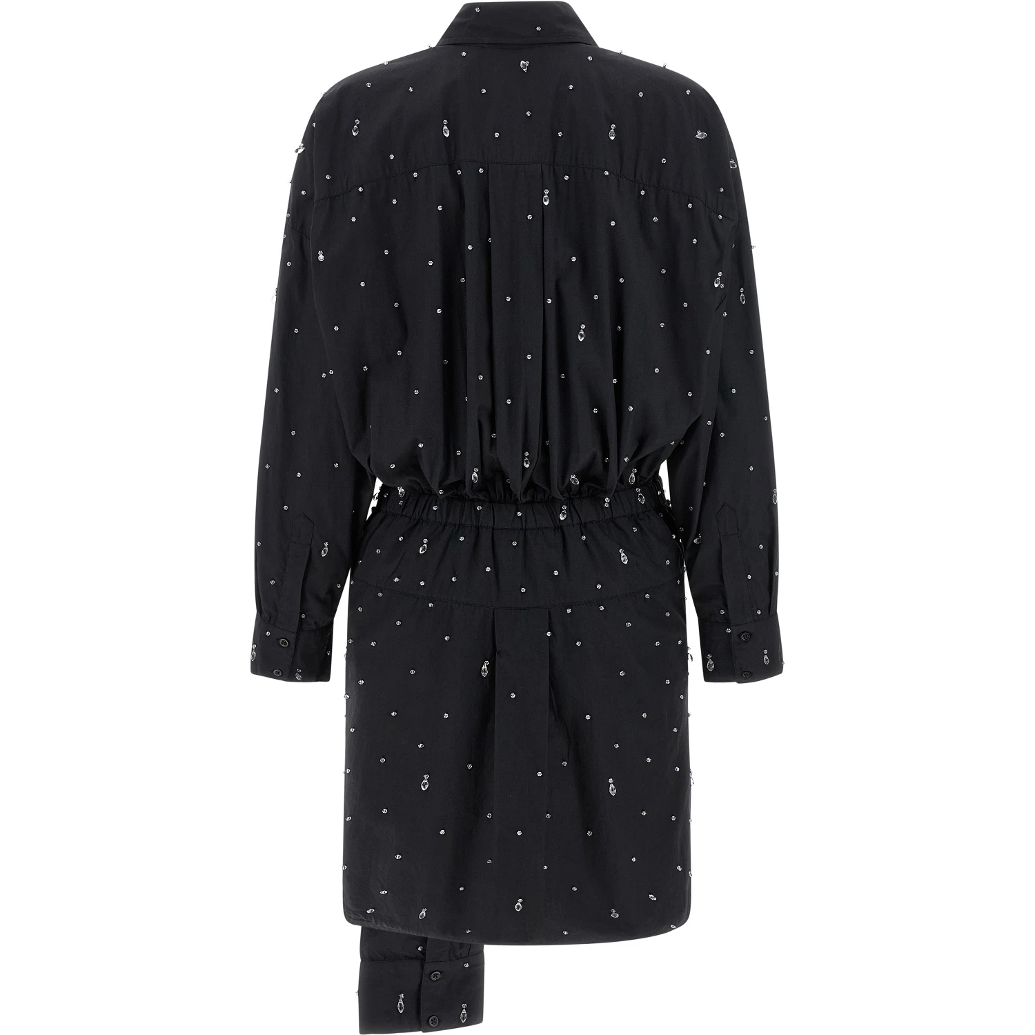 Black Cotton Short Dress