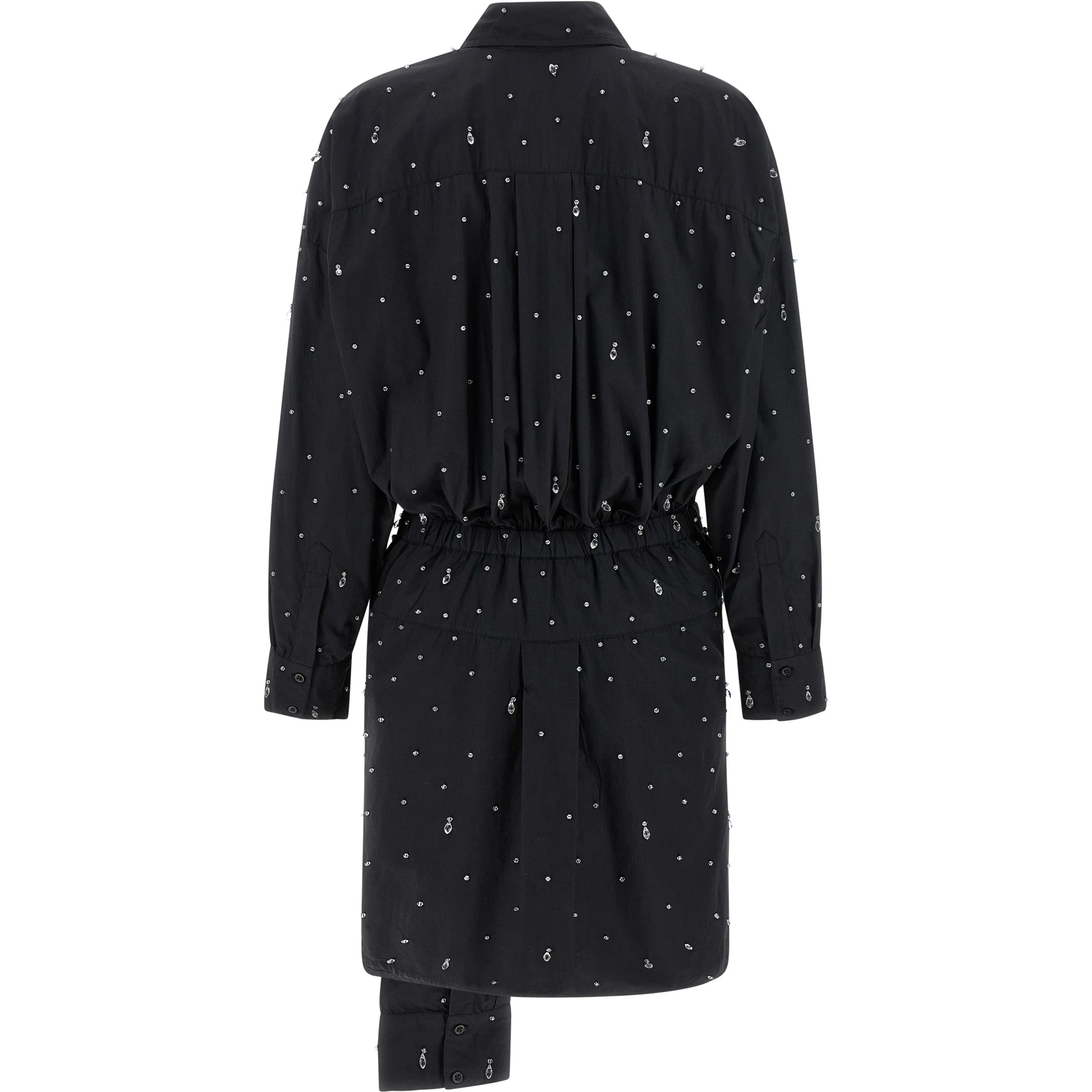 Black Cotton Short Dress