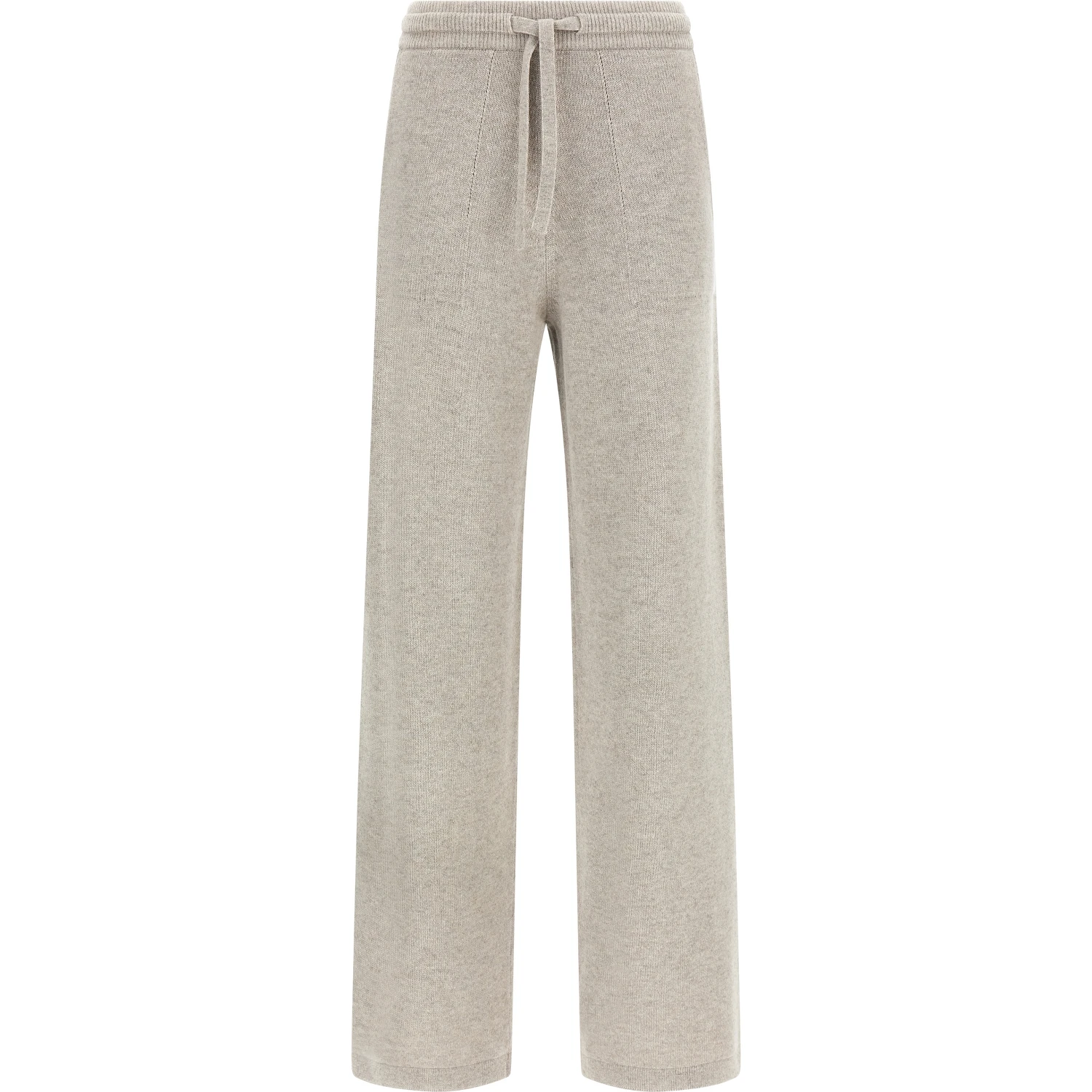 Beige Wool Casual Pants