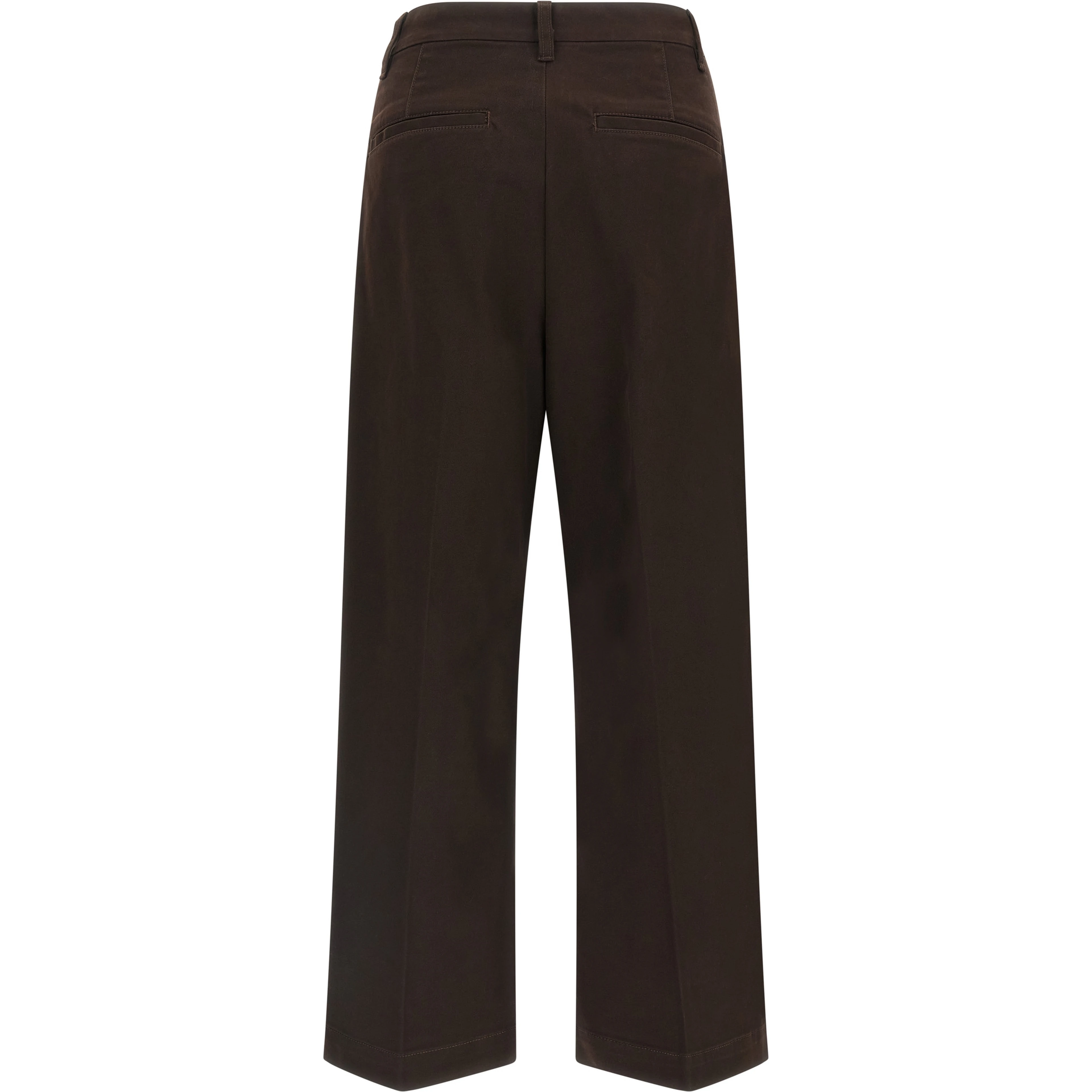 Brown Cotton Chino Pants