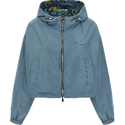 Blue Polyester Shell Jacket
