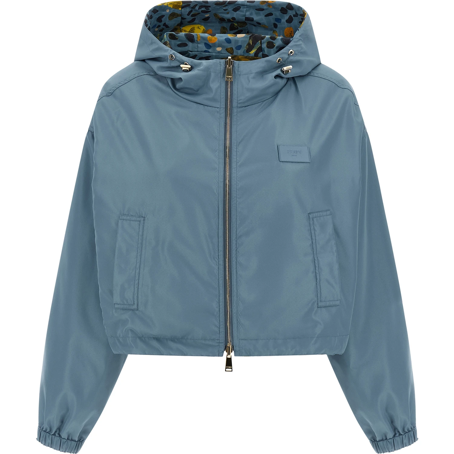 Blue Polyester Shell Jacket