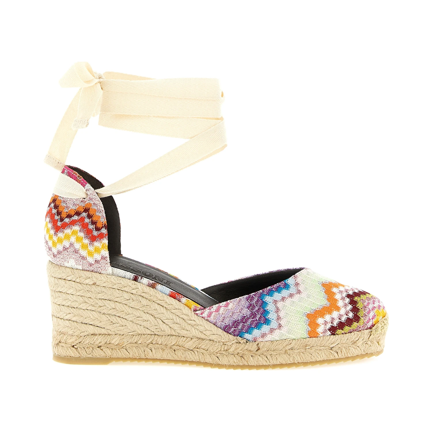 Multicolor Cowhide Wedge Sandals