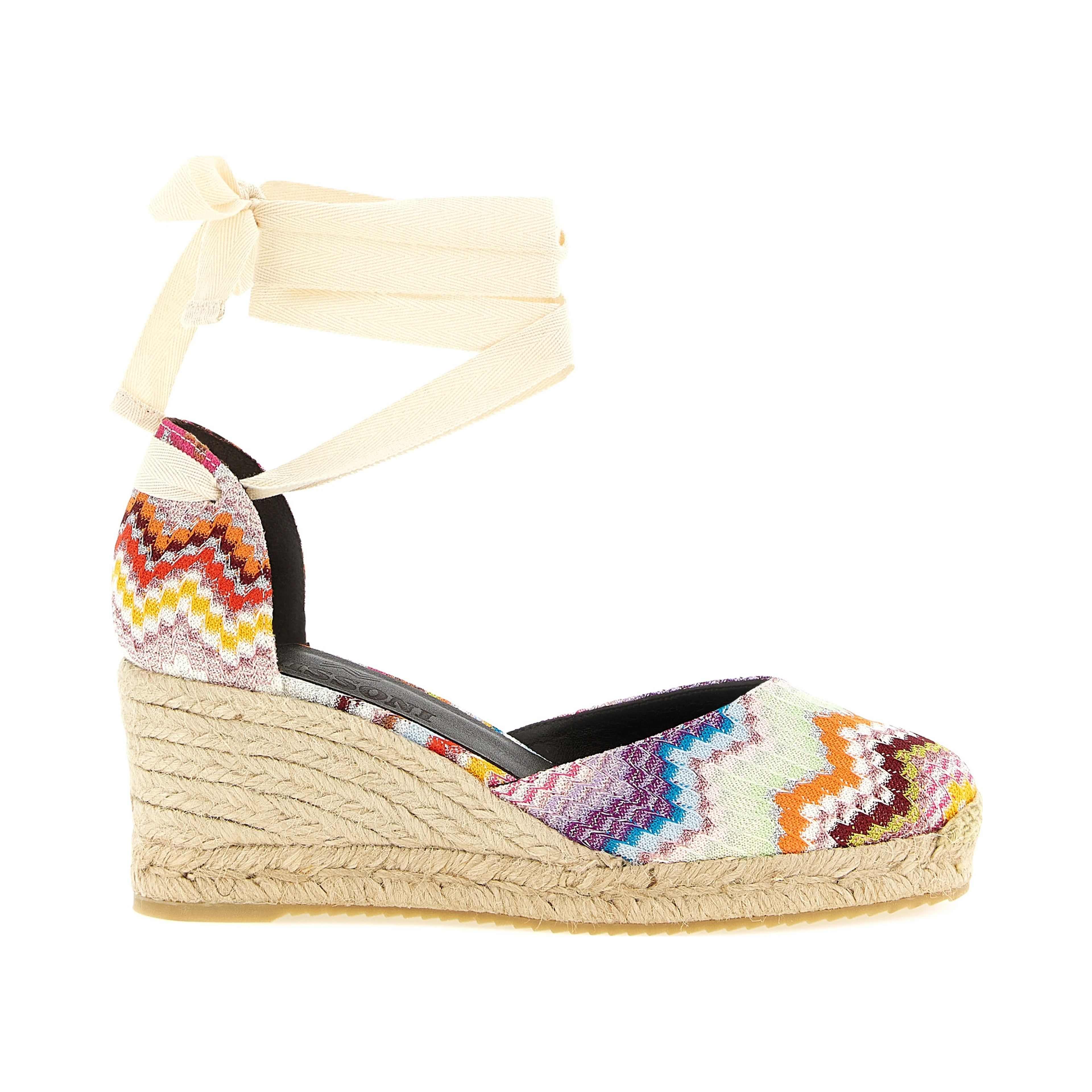 Multicolor Cowhide Wedge Sandals