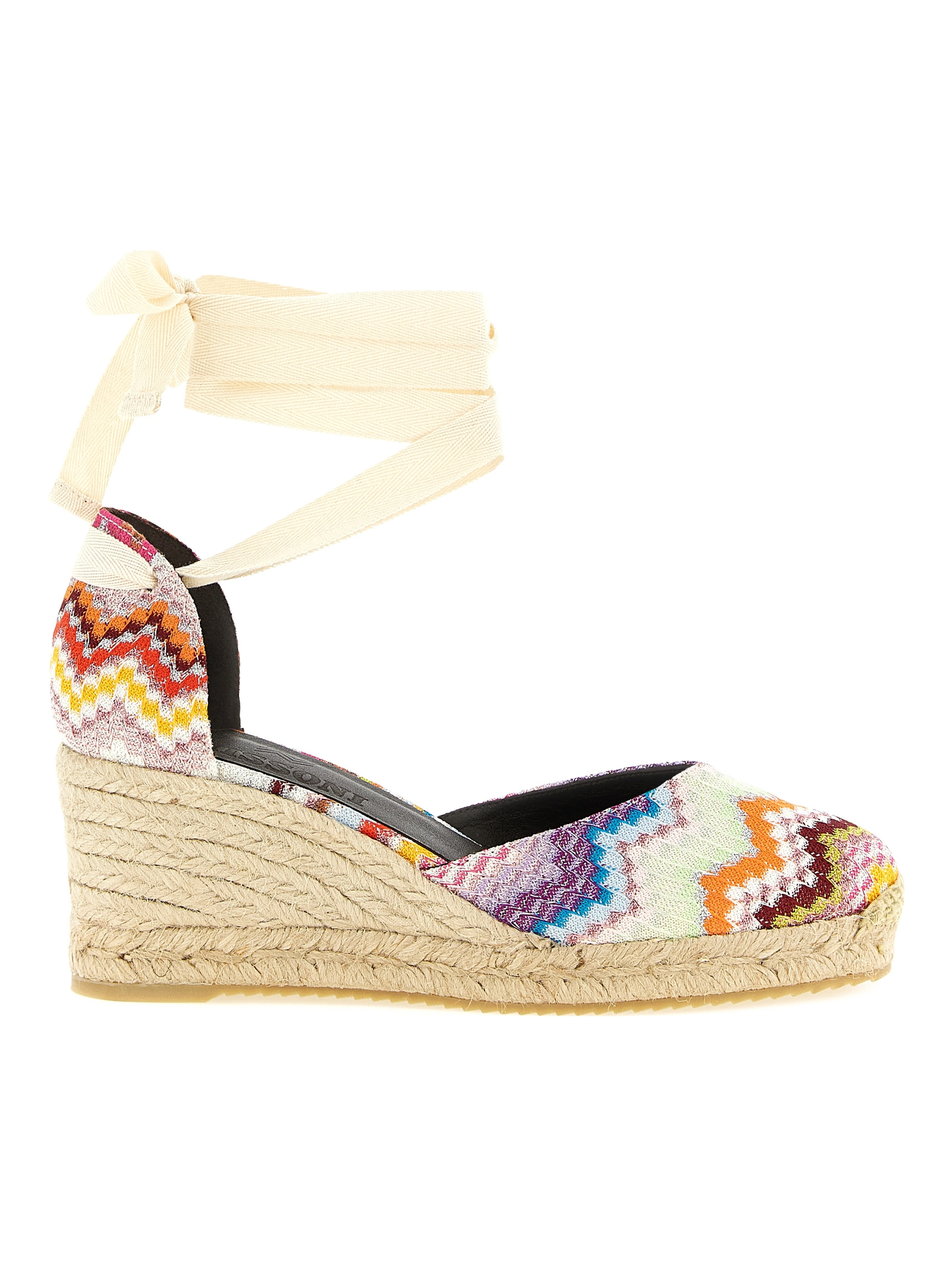 Multicolor Cowhide Wedge Sandals