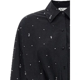 Black Cotton Short Dress