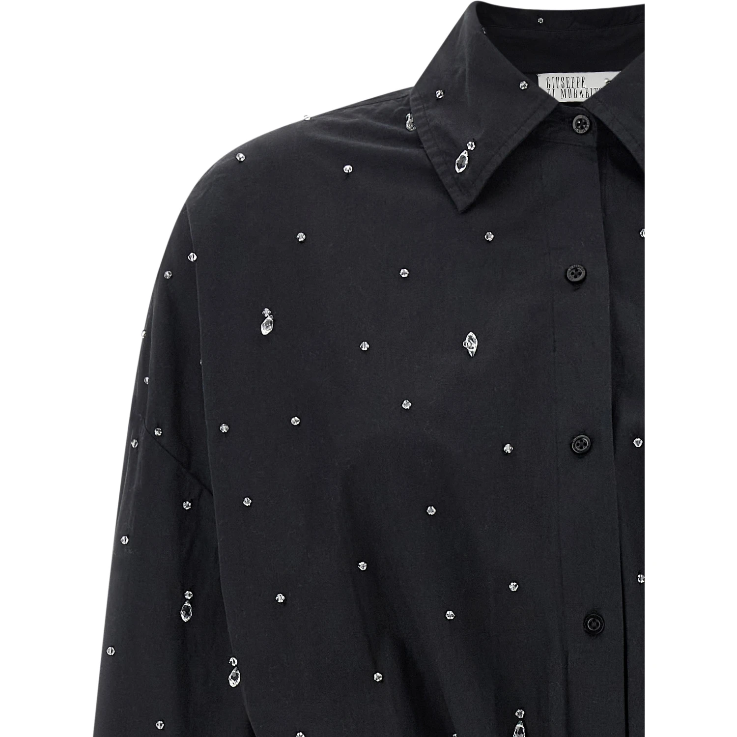 Black Cotton Short Dress